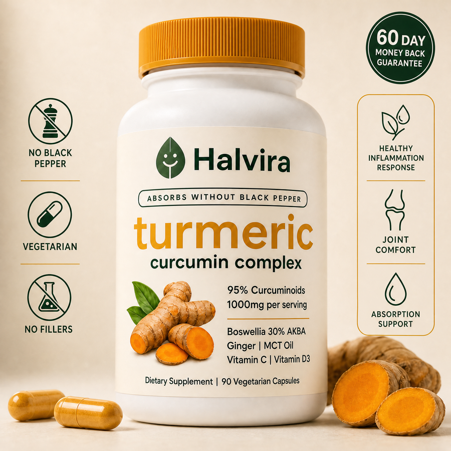 Halvira Turmeric – Natural Joint Support To Help Ease Stiffness and Restore Mobility