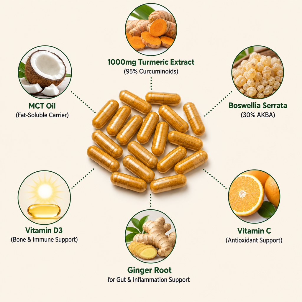 Halvira Turmeric – Natural Joint Support To Help Ease Stiffness and Restore Mobility